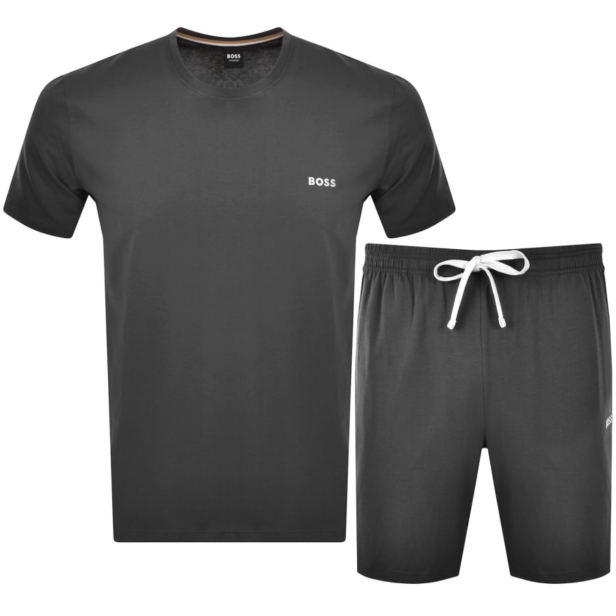 BOSS Mix And Match T Shirt And Short Set Grey | Mainline